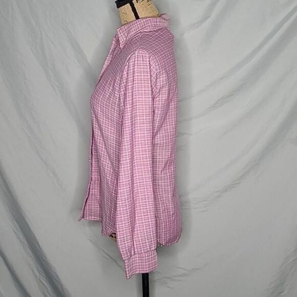Vintage 70s Pink Plaid Button Down Shirt - Picture 2 of 12